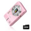 FHD 1080P Digital Camera with SD Card – Compact Point & Shoot for Everyday Photography
