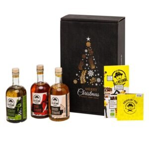 Die ?lfreunde Weihnachtsbox W??rztrio 3x ?l - Kr?uterfreund, Knobifreund & Chillifreund - Geschenkset f??r Weihnachten - nachhaltig schenken